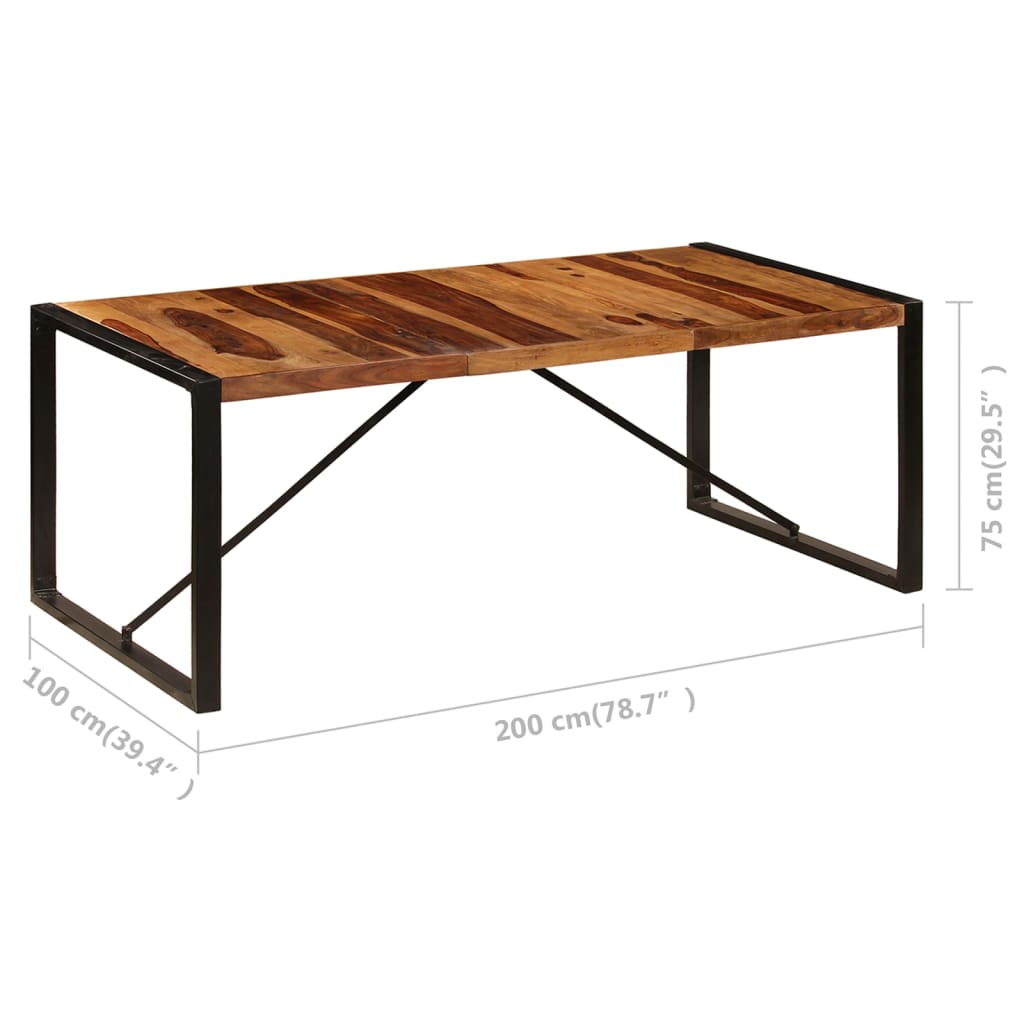 Esstisch 200 x 100 x 75 cm Massivholz